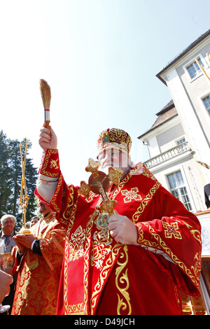 San Milmersdorf, Germania, Feofan Galinskij alla consacrazione il monastero ortodosso di Georg Foto Stock