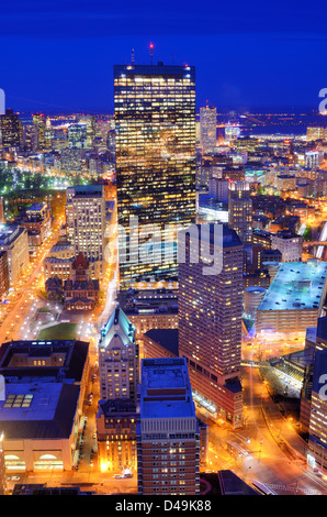 Vista aerea del centro cittadino di Boston, Massachusettes, STATI UNITI D'AMERICA. Foto Stock