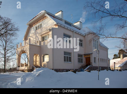 Villa Tamminiemi usato per essere la residenza ufficiale del Presidente finlandese Urho Kekkonen durante il suo ufficio in 1956-1981. Foto Stock