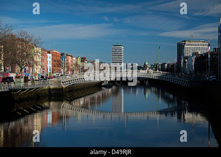 Fiume Liffey Dublino Irlanda Foto Stock