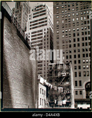 Costruzione vecchie e nuove, da Washington Street #37, Manhat... Foto Stock