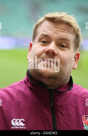 JAMES CORDEN INGHILTERRA V ITALIA. RBS 6 Nazioni campionato Stadio di Twickenham Londra Inghilterra Regno Unito 10 marzo 2013 Foto Stock