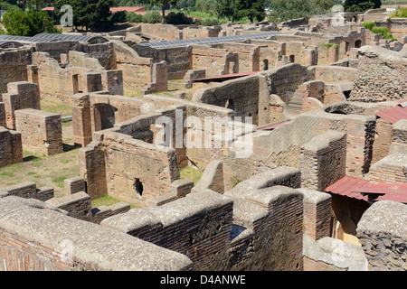 Antica città romana di Ostia Antica vicino a Roma, Italia Foto Stock