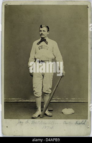 John F. McMullen [sic], Philadelphia atletica,1874. Centro ... Foto Stock