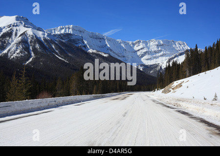 Scenic Spray strada dei laghi nel paese di Kananaskis (Alberta, Canada). Foto Stock