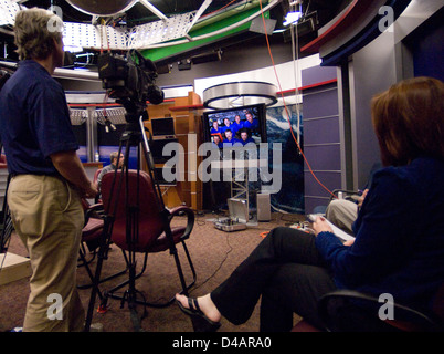 STS-125 Inflight News Conferenza Foto Stock