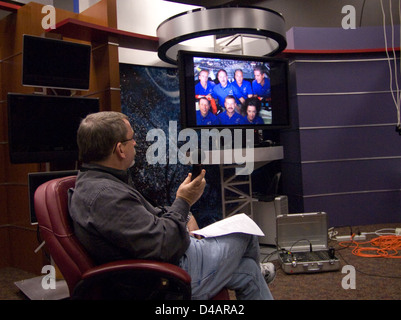 STS-125 Inflight News Conferenza Foto Stock