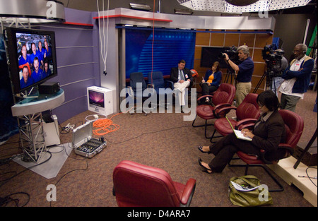 STS-125 Inflight News Conferenza Foto Stock