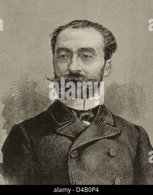 Marie Francois Sadi Carnot (1837-1894). Presidente della Terza Repubblica di Francia. L'incisione nell'illustrazione, 1887 Foto Stock