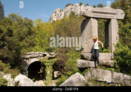 Antica città di Termesos (Termessus) Taurus Mountain, Turchia, Asia Occidentale Foto Stock