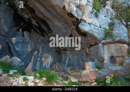 Antica città di Termesos (Termessus) Taurus Mountain, Turchia, Asia Occidentale Foto Stock