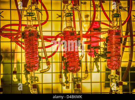 Un moderno laboratorio utilizzato per il test e la sintonizzazione dei vini Foto Stock