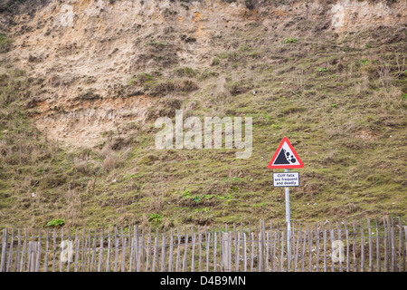 Soft engineering le difese costiere a Dunwich, Suffolk, Inghilterra Foto Stock