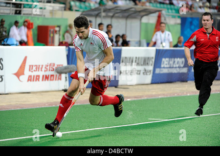 Simon Mantell, maschile di hockey semifinale, India vs Inghilterra, XIX Giochi del Commonwealth, India Foto Stock