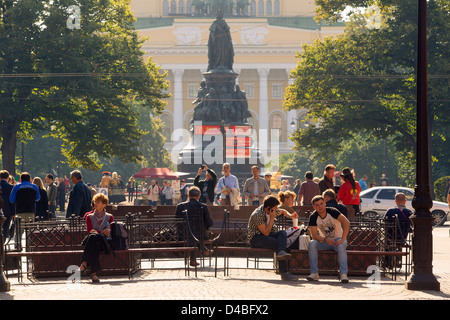 Nevsky Prospekt Street a San Pietroburgo, Russia Foto Stock