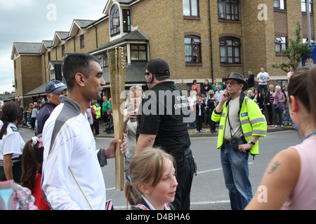 Relè di torcia a Faversham Kent. Foto Stock