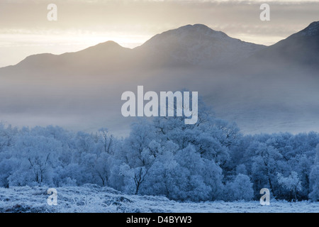 Il pupazzo di neve il meteo a Glenfinnan nelle Highlands scozzesi Foto Stock