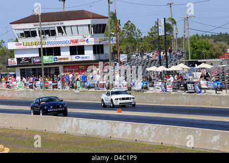 Drag racing a Bradenton Raceway in Florida USA Foto Stock