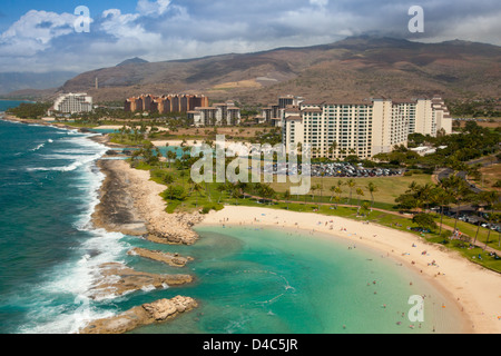 Vista aerea del Disney Aulani Hotel e Resort si trova a Honolulu, Hawaii. Foto Stock