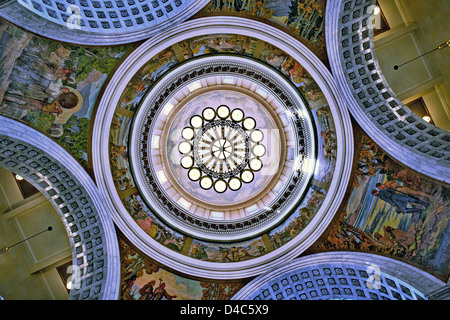 La Utah State Capital affresco dipinto sul soffitto Foto Stock