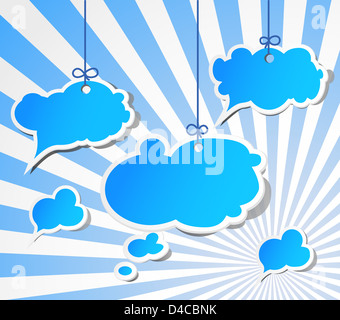 Sfondo astratto con il discorso di bolle Foto Stock