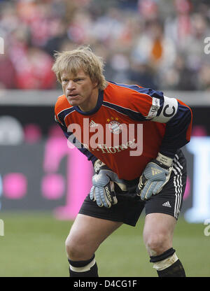 Il Bayern Monaco di Baviera portiere Oliver KAHN attende un colpo durante il soccer friendly FC Bayern Munich vs TSV 1860 Monaco di Baviera a Allianz-Arena a Monaco di Baviera, Germania, il 26 gennaio 2008. Foto: Daniel Karmann Foto Stock