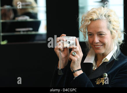 Fotografo tedesco Ellen von Unwerth nell'ambito della Settimana della moda di Berlino 2008 a Postbahnhof, Berlino, 28 gennaio 2008. Foto: Soeren Stache solo uso editoriale Foto Stock