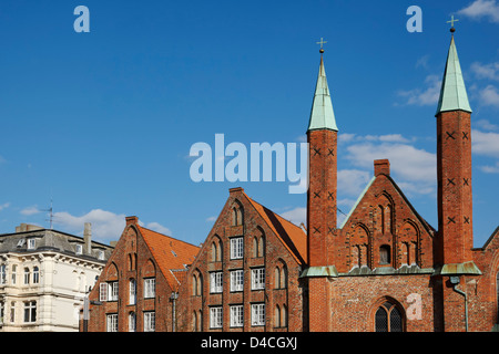 Heiligen-Geist-Hospital, Lubecca, Schleswig-Holstein, Germania, Europa Foto Stock