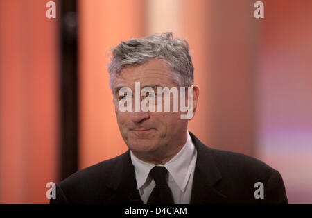 Noi attore Robert de Niro alla XLIII "Goldene Kamera' Awards a Berlino, Germania, 06 febbraio 2008. "Goldene Kamera" è assegnato dalla rivista TV 'Hoerzu'. Foto: Peer Grimm Foto Stock