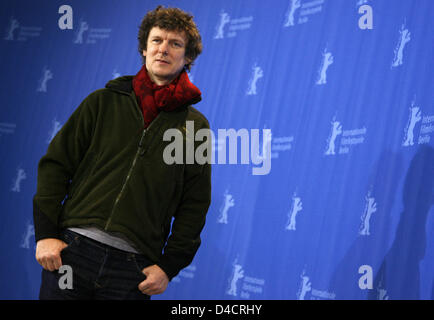 Regista francese Michel Gondry arriva per lo screening del suo film "essere gentile riavvolgimento' al 58° Festival Internazionale del Cinema di Berlino, Berlino, Germania, 16 febbraio 2008. Il film corre in concorrenza per il Golden e Silver porta alla 58th Berlinale. Foto: Rainer Jensen Foto Stock