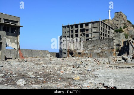 Gunkajima (Hashima), Prefettura di Nagasaki, Kyushu, Giappone Foto Stock