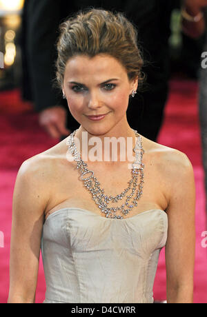 L'attrice Keri Russell arriva sul tappeto rosso dell'ottantesimo Academy Awards di fronte al Kodak Theatre di Hollywood e Los Angeles, Stati Uniti d'America, 24 febbraio 2008. Foto: Hubert Boesl Foto Stock