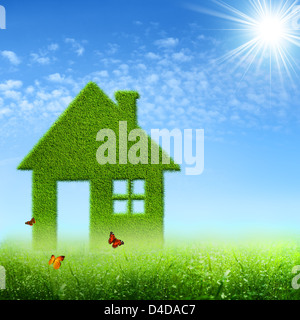 Eco House. Abstract gli sfondi ambientali Foto Stock