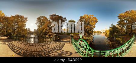 360 gradi panorama del nuovo municipio di Hannover Foto Stock