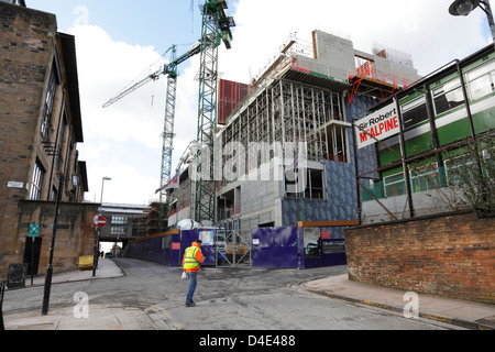 Costruzione di un nuovo edificio presso la Glasgow School of Art di Sir Robert McAlpine, Renfrew Street, Scotland, Regno Unito Foto Stock