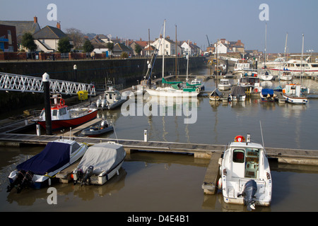 Watchet harbour Somerset Inghilterra Foto Stock