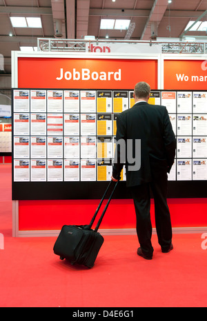 Hannover, Germania, sul mercato del lavoro alla fiera industriale di Hannover Foto Stock