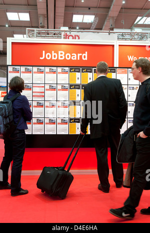 Hannover, Germania, sul mercato del lavoro alla fiera industriale di Hannover Foto Stock