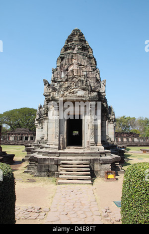 La torre principale a Phimai parco storico, Thailandia Foto Stock