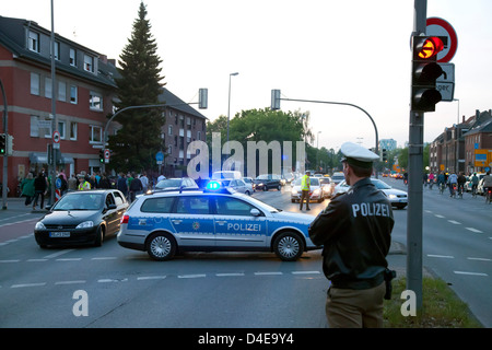 Muenster, Germania, la polizia ha usato in occasione delle partite di calcio Foto Stock