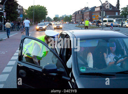 Muenster, Germania, la polizia ha usato in occasione delle partite di calcio Foto Stock