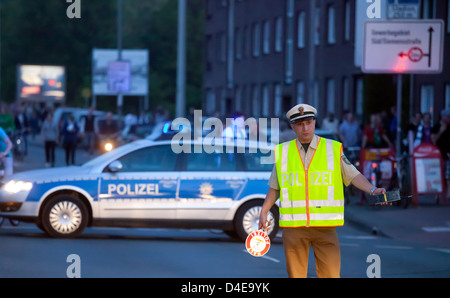 Muenster, Germania, la polizia ha usato in occasione delle partite di calcio Foto Stock