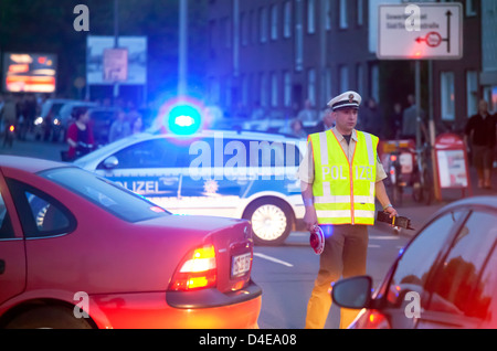 Muenster, Germania, la polizia ha usato in occasione delle partite di calcio Foto Stock