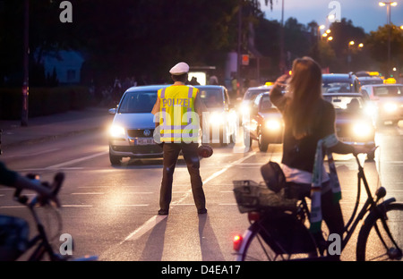 Muenster, Germania, la polizia ha usato in occasione delle partite di calcio Foto Stock