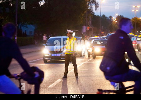 Muenster, Germania, la polizia ha usato in occasione delle partite di calcio Foto Stock