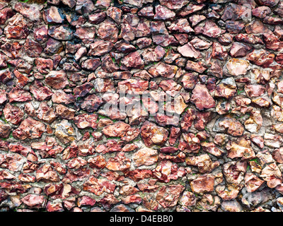 Random muro di pietra dettaglio - Francia. Foto Stock