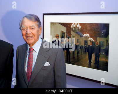 Essen, Germania, Berthold Beitz ha visitato la Krupp mostra fotografica Foto Stock