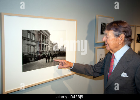 Essen, Germania, Berthold Beitz ha visitato la Krupp mostra fotografica Foto Stock