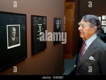 Essen, Germania, Berthold Beitz ha visitato la Krupp mostra fotografica Foto Stock