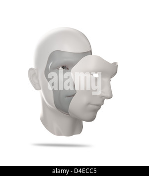 Maschera bianca, concetto di teatro Foto stock - Alamy